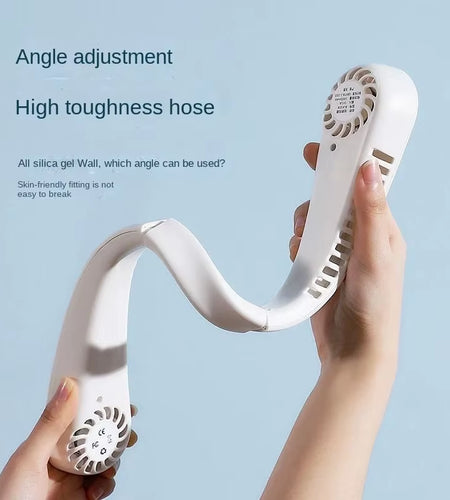 Breezeloop Pro – Bladeless Rechargeable Neck Fan with 3-Speed Cooling for Summer Comfort